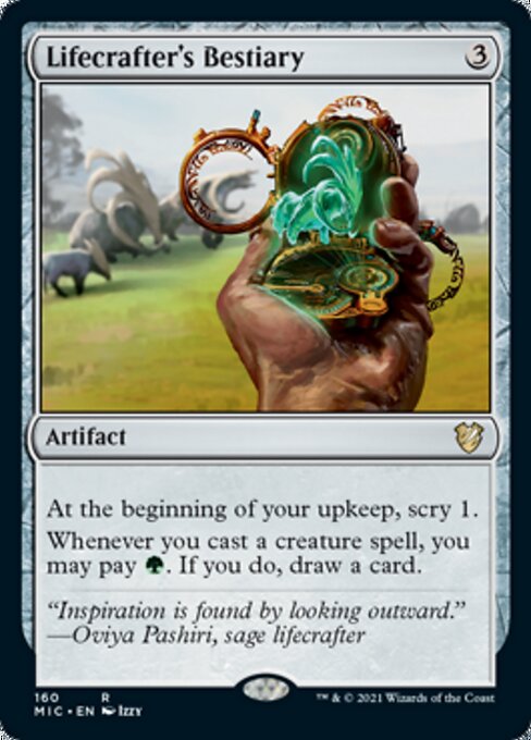 Lifecrafter's Bestiary (Commander 2021 Midnight Hunt) Light Play