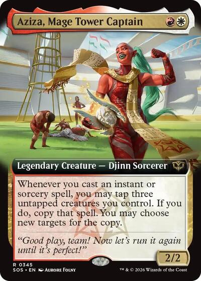 Aziza, Mage Tower Captain (Extended Art) (Secrets of Strixhaven) Light Play Foil