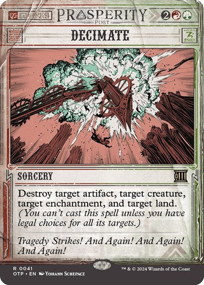 Decimate (Outlaws of Thunder Junction: Breaking News) Light Play Foil
