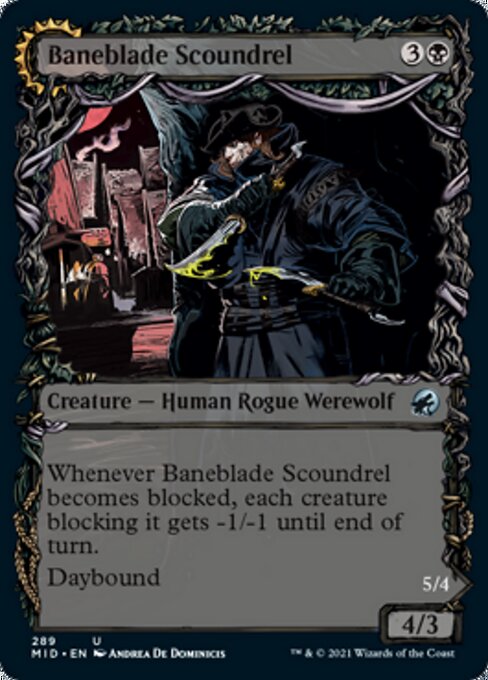 Baneblade Scoundrel / Baneclaw Marauder (Showcase) (Innistrad: Midnight Hunt) Light Play