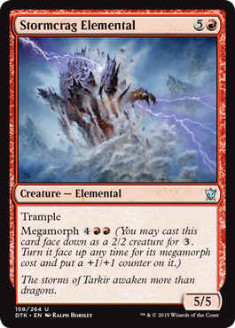 Stormcrag Elemental (Dragons of Tarkir) Light Play