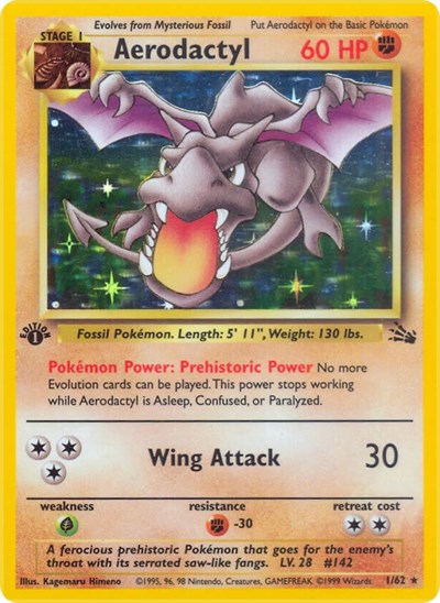 Aerodactyl (1) (Fossil) Damaged / Poor Holofoil Unlimited