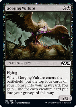 Gorging Vulture (Magic 2020 Core Set) Light Play