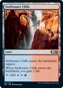 Swiftwater Cliffs (Magic 2021 Core Set) Light Play Foil