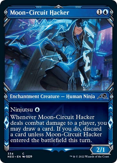 Moon-Circuit Hacker (Showcase) (Kamigawa: Neon Dynasty) Light Play