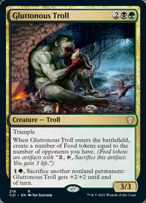 Gluttonous Troll (Commander 2021 Strixhaven) Light Play
