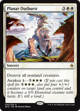 Planar Outburst (Battle for Zendikar) Light Play
