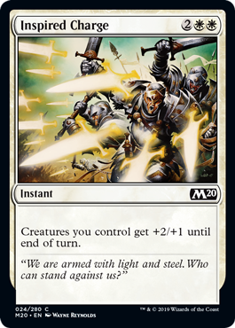 Inspired Charge (Magic 2020 Core Set) Light Play