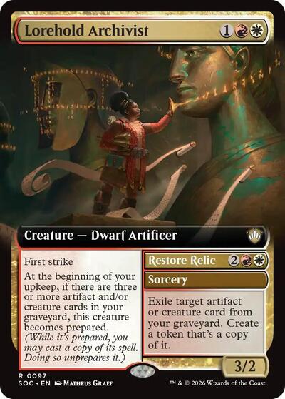 Lorehold Archivist (Extended Art) (Commander: Secrets of Strixhaven) Light Play