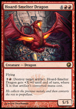 Hoard-Smelter Dragon (Scars of Mirrodin) Light Play