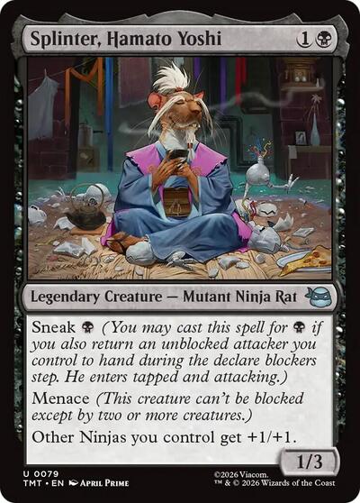 Splinter, Hamato Yoshi (Teenage Mutant Ninja Turtles) Light Play Foil