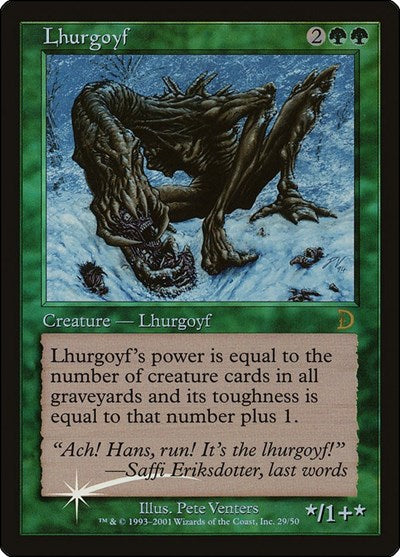 Lhurgoyf (Promos: Deckmasters Garfield vs Finkel) Heavy Play Foil