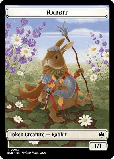 Rabbit Token (Bloomburrow) Light Play