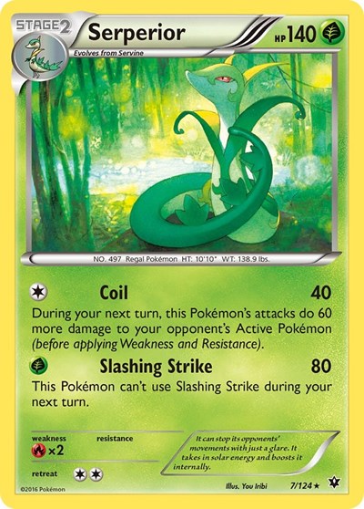 Serperior (XY - Fates Collide) Medium Play Reverse Holofoil