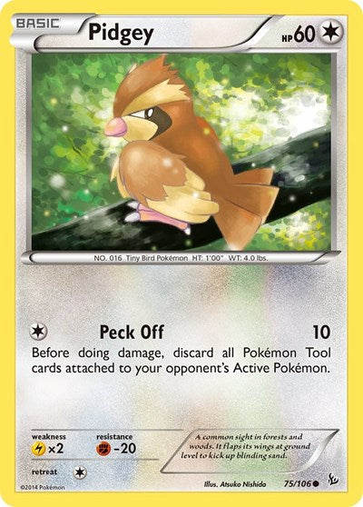 Pidgey (XY - Flashfire) Medium Play Reverse Holofoil