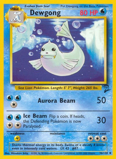 Dewgong (Base Set 2) Heavy Play