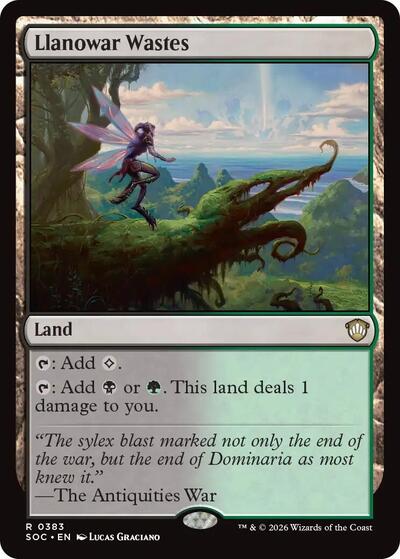Llanowar Wastes (Commander: Secrets of Strixhaven) Light Play