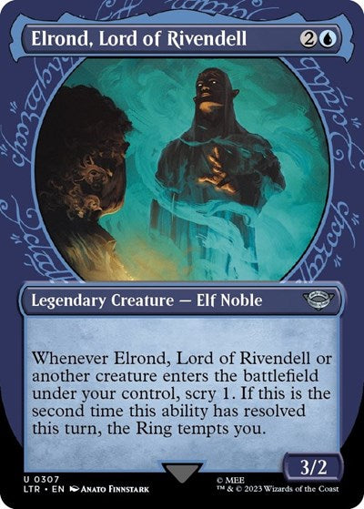 Elrond, Lord of Rivendell (Showcase) (Universes Beyond: The Lord of the Rings: Tales of Middle-earth) Light Play Foil
