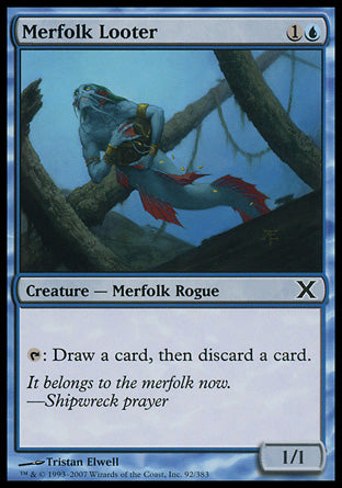 Merfolk Looter (10th Edition) Light Play