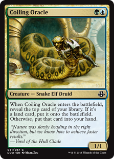 Coiling Oracle (Duel Decks: Kiora vs Elspeth) Medium Play