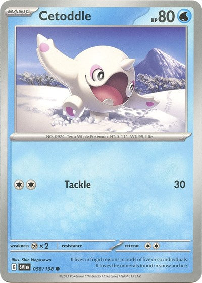 Cetoddle - 058 (Scarlet and Violet: Base Set) Light Play Reverse Holofoil