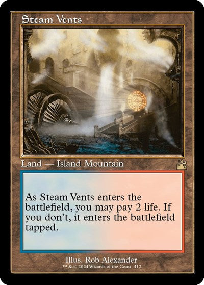Steam Vents (Retro Frame) (Ravnica Remastered) Light Play Foil