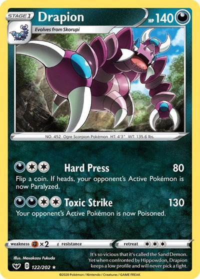 Drapion (SWSH01: Sword & Shield Base Set) Light Play