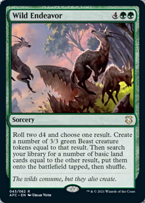 Wild Endeavor (Commander 2021 Forgotten Realms) Light Play