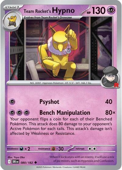 Team Rocket's Hypno (SV10: Destined Rivals) Light Play