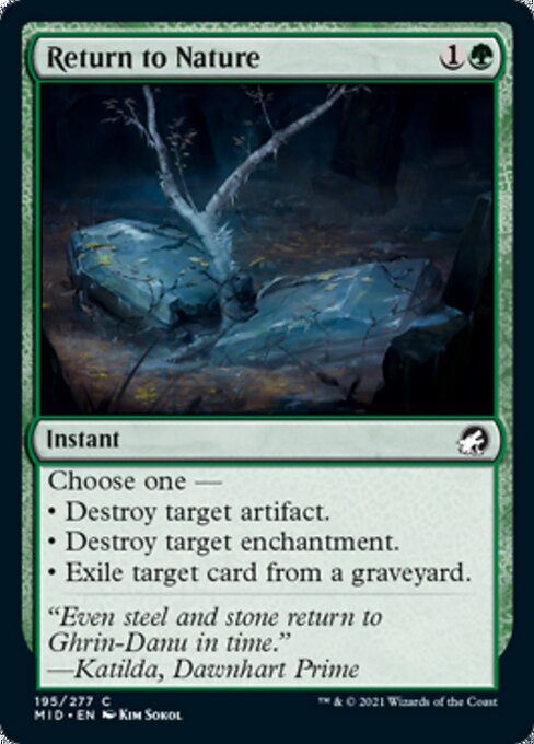 Return to Nature (Innistrad: Midnight Hunt) Light Play