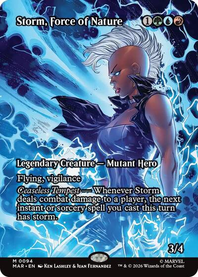 Storm, Force of Nature (Borderless) (Marvel Eternal-Legal) Light Play