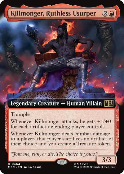Killmonger, Ruthless Usurper (Extended Art) (Commander: Marvel Super Heroes) Light Play