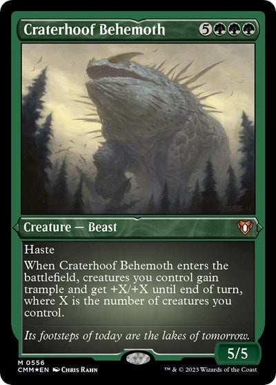 Craterhoof Behemoth (Foil Etched) (Commander Masters) Light Play Foil