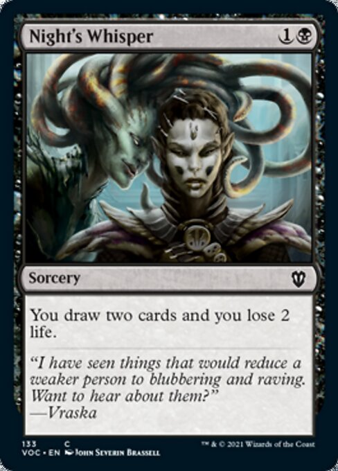 Night's Whisper (Commander 2021 Crimson Vow) Light Play