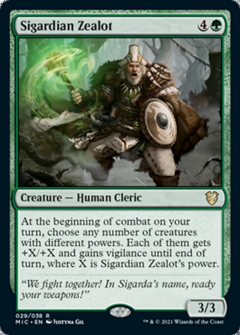 Sigardian Zealot (Commander 2021 Midnight Hunt) Light Play