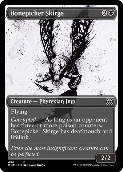 Bonepicker Skirge (Showcase) (Step-and-Compleat Foil) (Phyrexia: All Will Be One) Light Play Foil