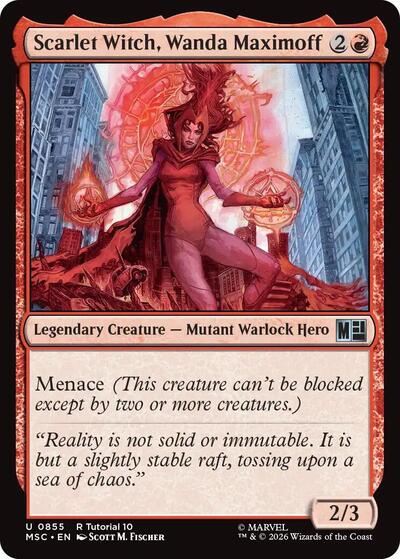 Scarlet Witch, Wanda Maximoff (Commander: Marvel Super Heroes) Light Play