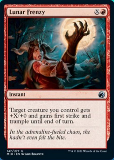 Lunar Frenzy (Innistrad: Midnight Hunt) Light Play Foil