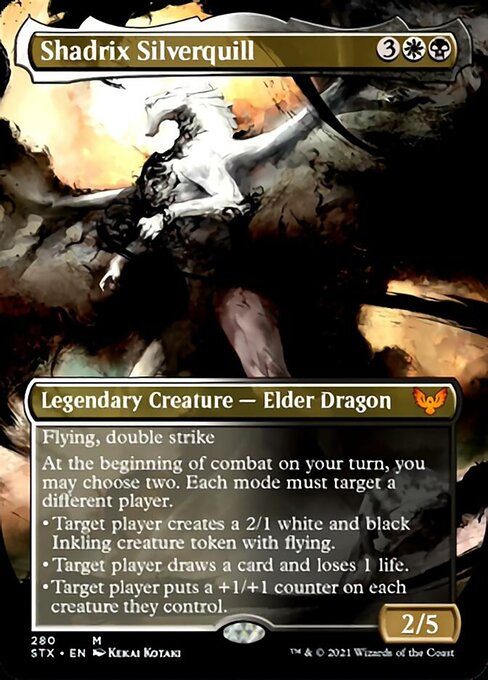 Shadrix Silverquill (Borderless) (Strixhaven) Light Play