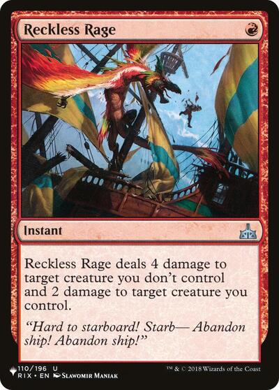 Reckless Rage (The List) Light Play
