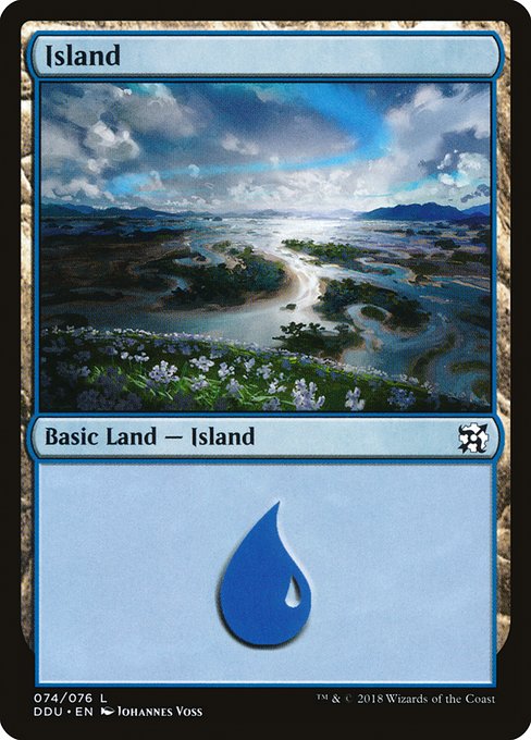 Island (74) (Duel Decks: Elves vs Inventors) Light Play