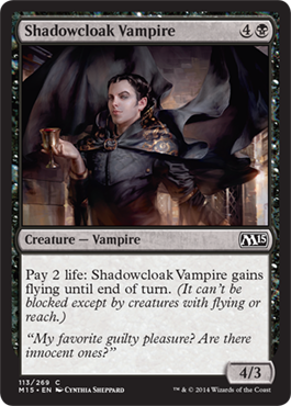 Shadowcloak Vampire (Magic 2015 Core Set) Light Play Foil