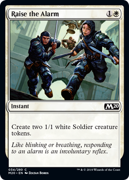 Raise the Alarm (Magic 2020 Core Set) Light Play