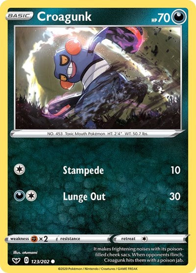 Croagunk (SWSH01: Sword & Shield Base Set) Light Play