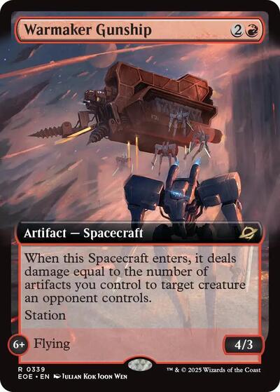 Warmaker Gunship (Extended Art) (Edge of Eternities) Light Play Foil