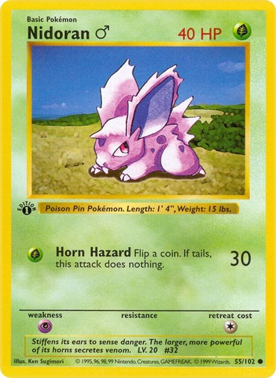 Nidoran M (Base Set (Shadowless)) Damaged / Poor Unlimited