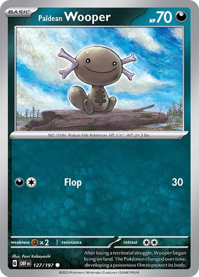 Paldean Wooper - 127 (Scarlet and  Violet: Obsidian Flames) Light Play
