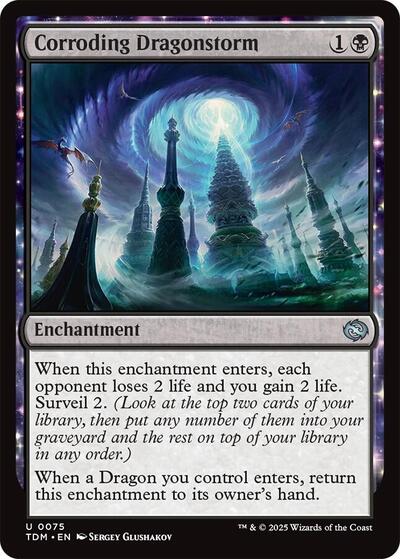 Corroding Dragonstorm (Tarkir: Dragonstorm) Light Play Foil