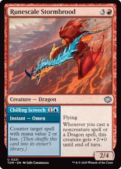 Runescale Stormbrood (Tarkir: Dragonstorm) Light Play