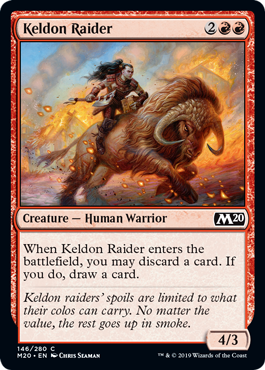 Keldon Raider (Magic 2020 Core Set) Light Play